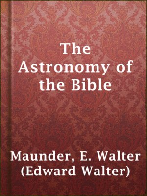 cover image of The Astronomy of the Bible